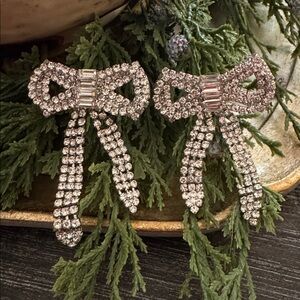 NWT Free People Sparkle Bow Dangle Earrings